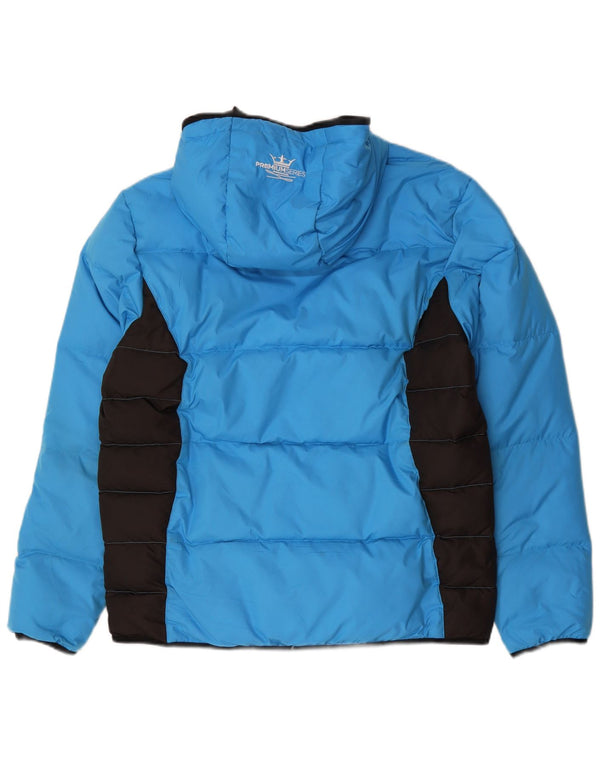 Giacca imbottita con cappuccio da uomo Wedze UK 40 Large Blu Colourblock Poliestere