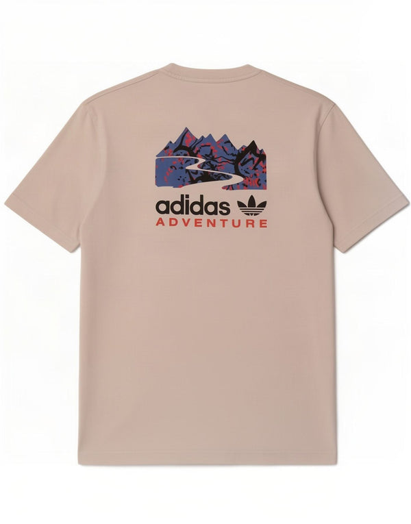 T-shirt grafica da uomo Adidas Top piccola in cotone bianco