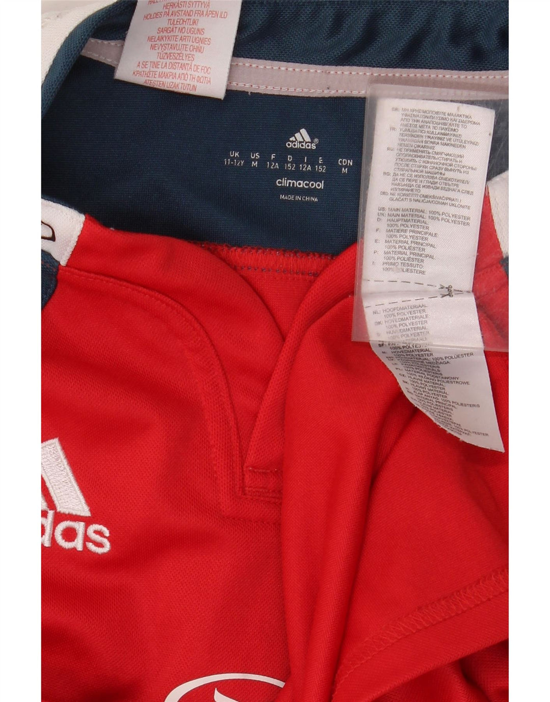 T-shirt grafica ADIDAS Munster Rugby da ragazzo, 11-12 anni, colore rosso