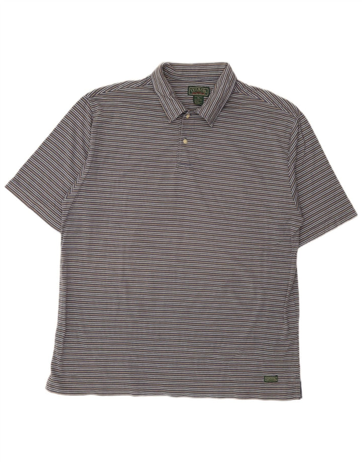 Polo da uomo Dockers XL in cotone a righe grigie