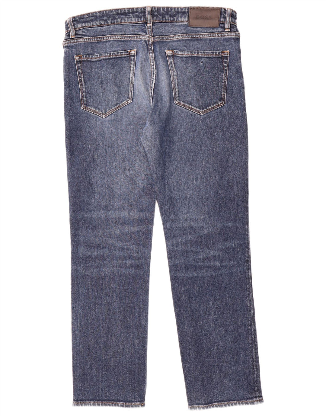 Jeans dritti regolari da uomo Hugo Boss W33 L28 cotone blu