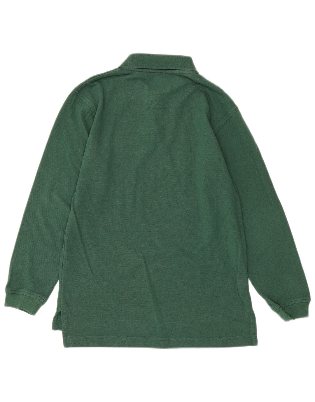 IZOD Boys Regular Long Sleeve Polo Shirt 10-11 Years Medium Green Cotton