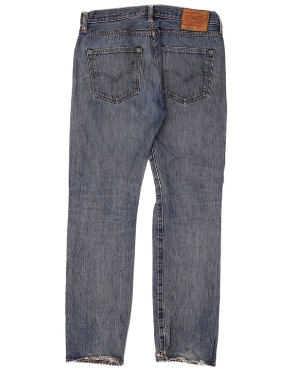 Levi's Uomo 501 Jeans dritti effetto consumato W32 L32 Cotone Blu