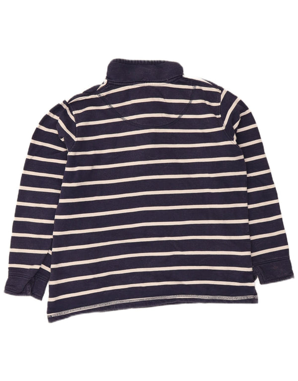Crew Clothing Maglione da donna con collo con zip UK 10 Piccolo a righe blu navy