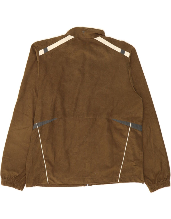 BRUGI Mens Fleece Jacket UK 42 XL Khaki Colourblock Polyester