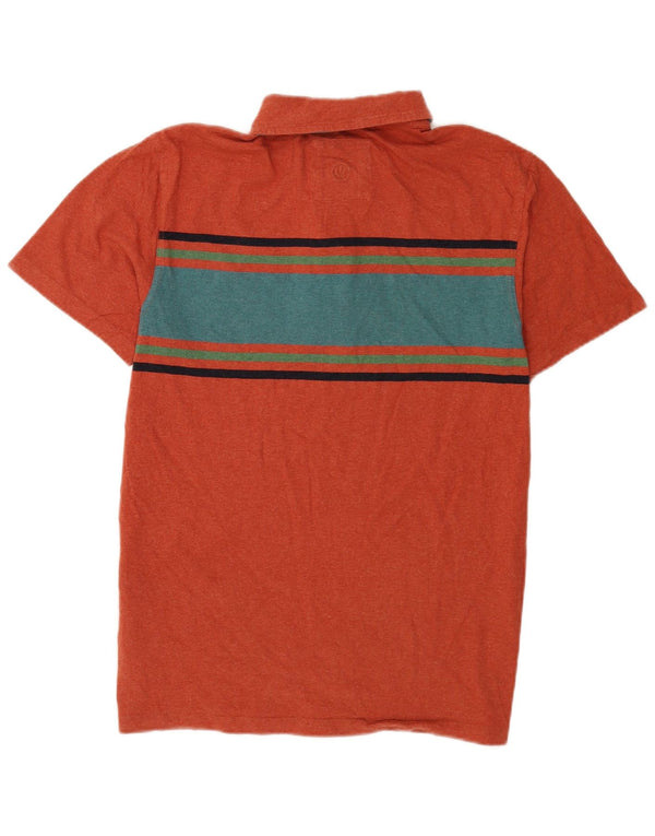Fat Face Mens Polo Shirt Large Orange Colourblock Cotton