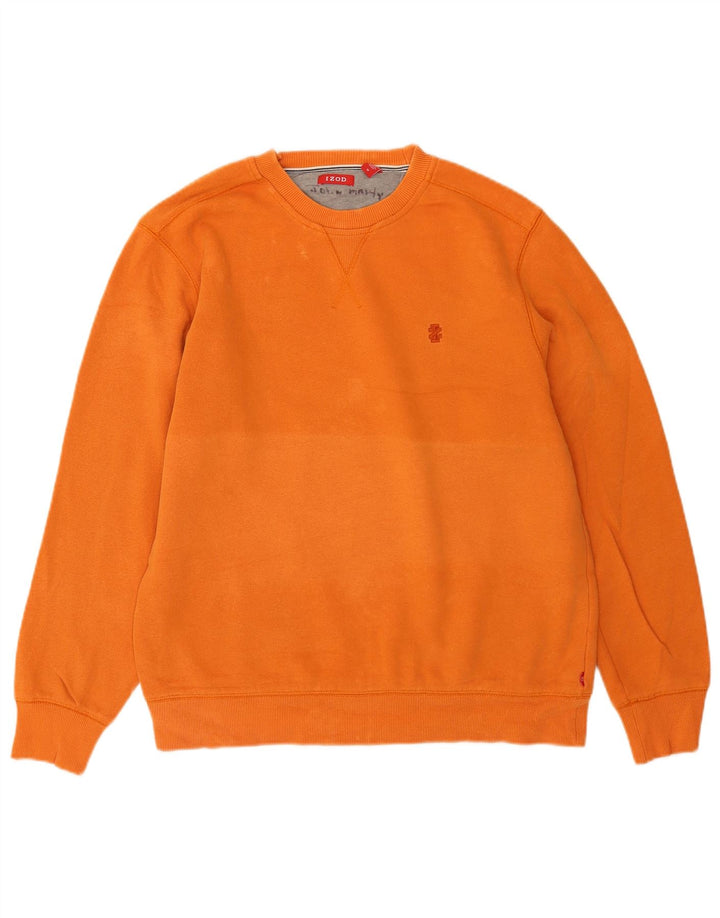 Felpa da uomo Izod in cotone arancione medio