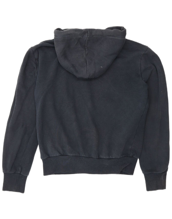 Felpa con cappuccio grafica da uomo Superdry Small in cotone color block blu navy