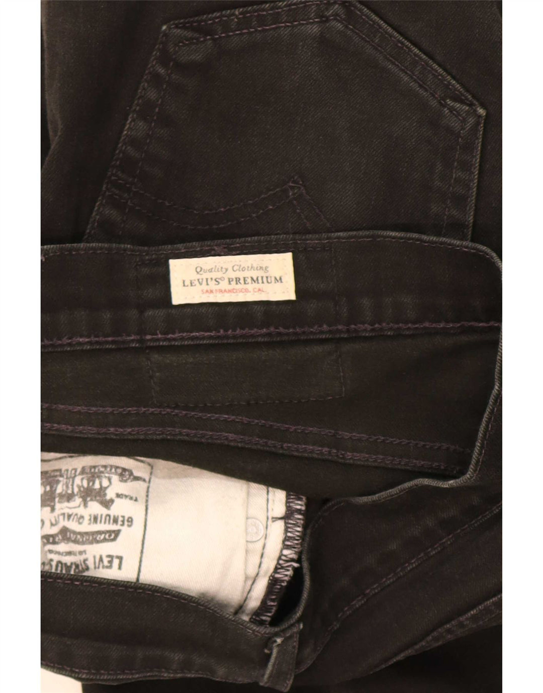 Jeans dritti da uomo Levi's W30 L32 cotone nero