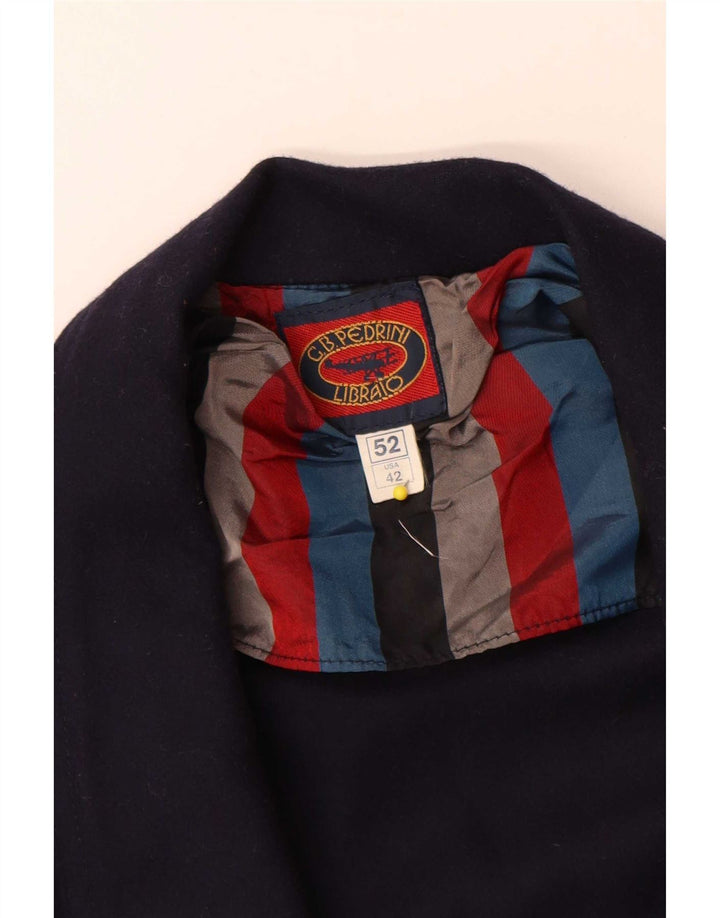 GB.PEDRINI Giacca Blazer 2 Bottoni Uomo IT52 XL Blu Navy Lana