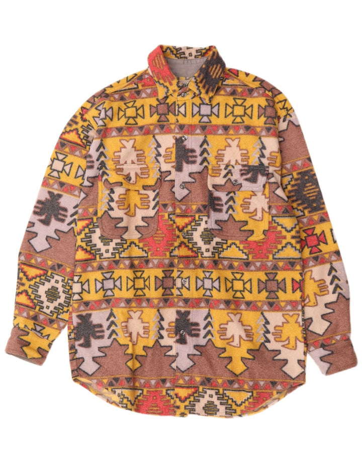 Camicia da uomo in flanella di pile Sinful grande geometrica multicolore