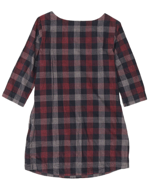 Abito a trapezio con maniche a 3/4 da donna Weird Fish UK 10 Piccolo quadretto blu navy