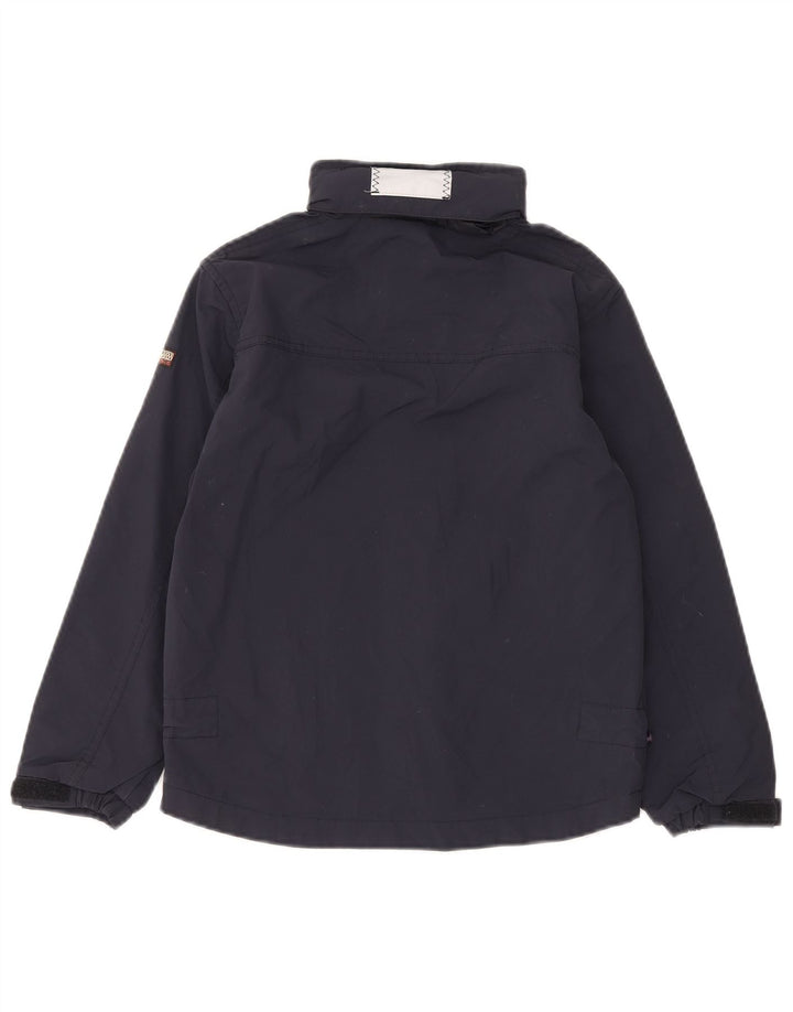Giacca antipioggia con cappuccio per ragazzi Napapijri 9-10 anni in poliammide blu navy