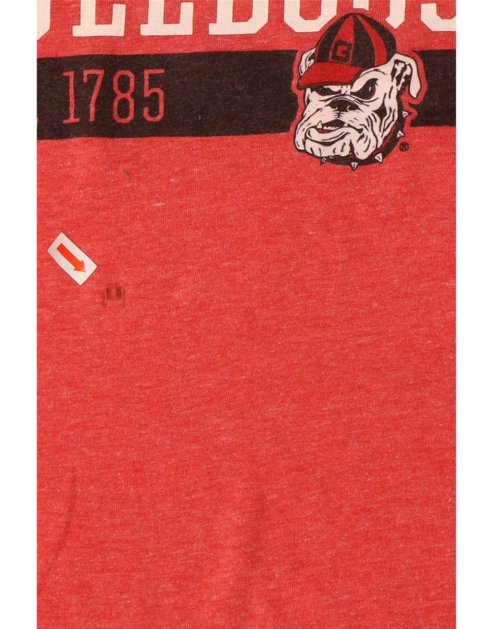 T-shirt grafica da uomo Russell Athletic Top piccola in poliestere rosso