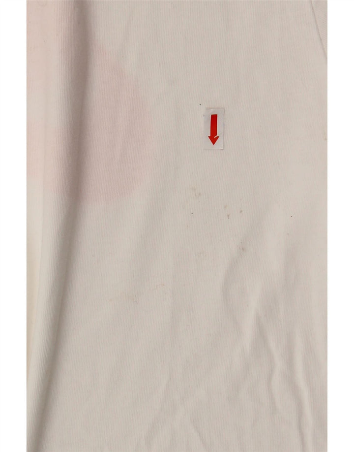 T-shirt grafica da uomo NIKE Top in cotone bianco sporco medio