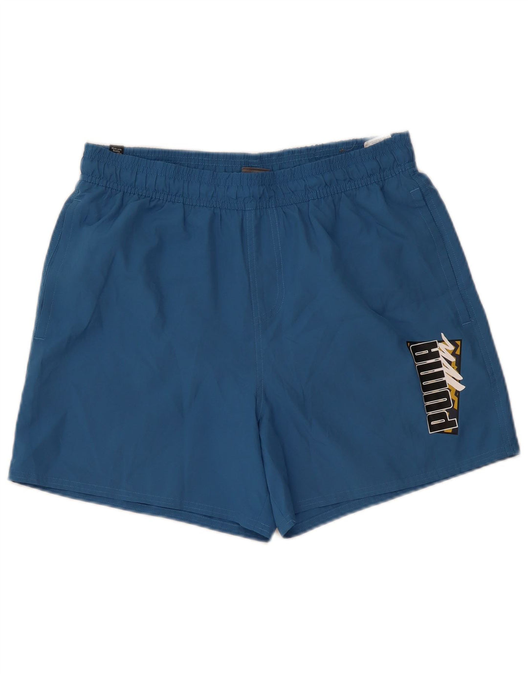 Pantaloncini da bagno grafici da uomo Puma grandi in poliestere blu