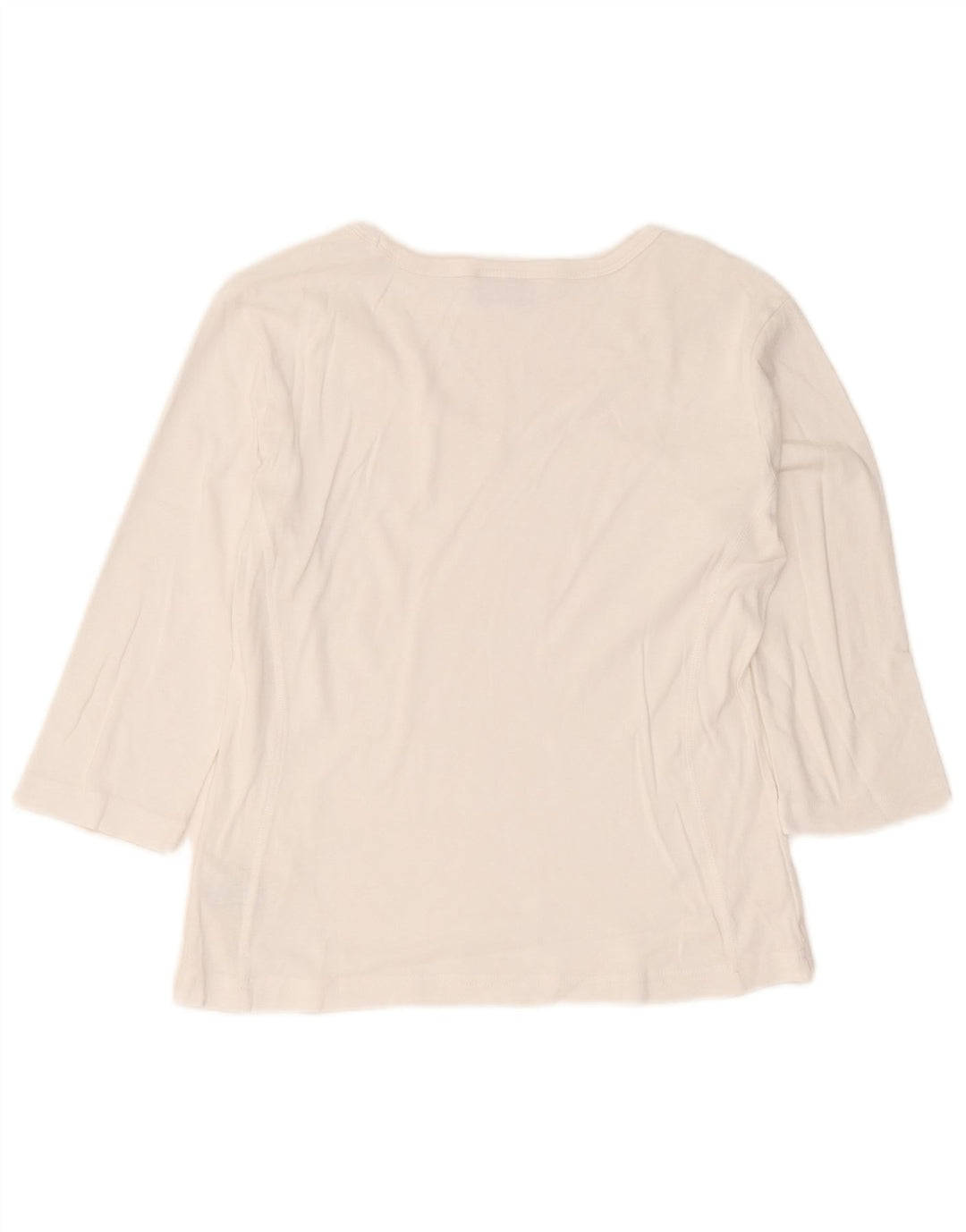 Maglia da donna Champion manica 3/4 UK 18 XL cotone bianco