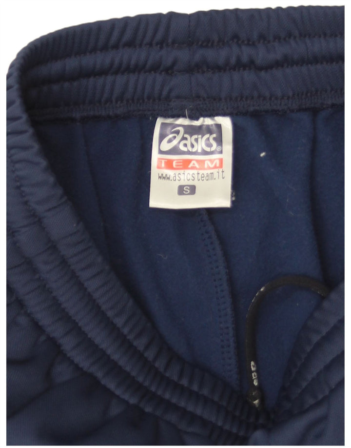 Pantaloni da tuta da uomo Asics piccoli in poliestere blu navy