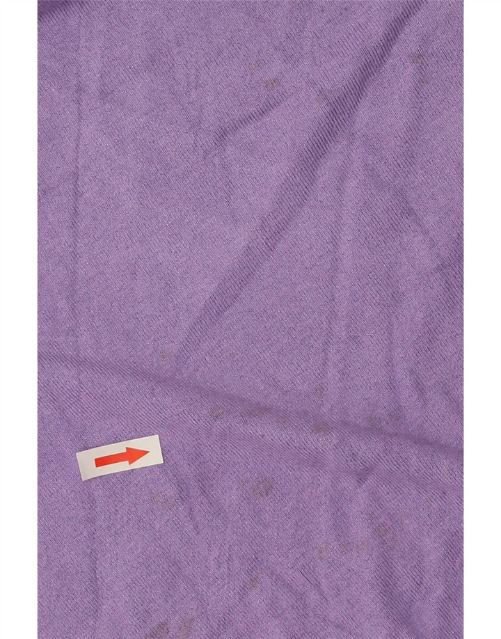 Maglione maglione collo alto da donna Zara UK 12 viola medio