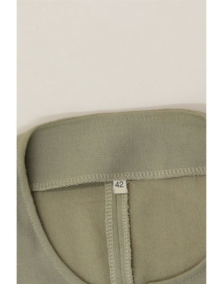 VINTAGE Womens Longline Double Breasted Blazer Jacket IT 42 Medium Green Vintage Vintage and Second-Hand Vintage from Messina Hembry 