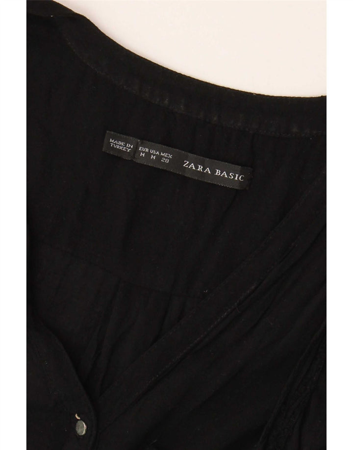 Top senza maniche in camicetta da donna Zara UK 14 medio nero