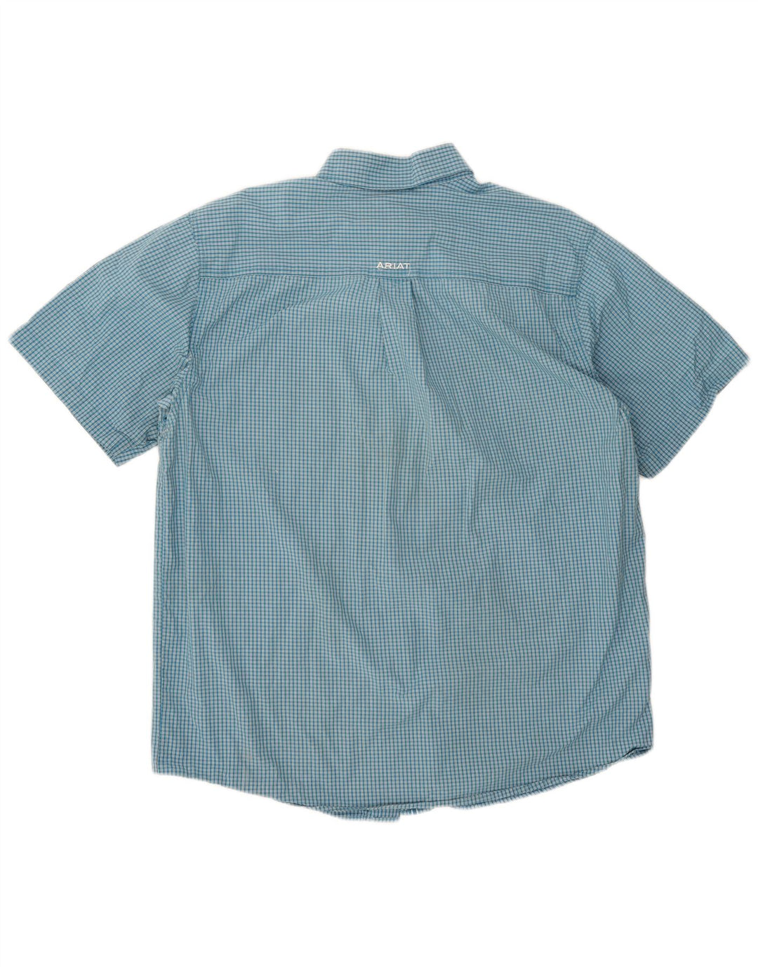 Camicia a maniche corte da uomo Ariat grande a quadretti blu