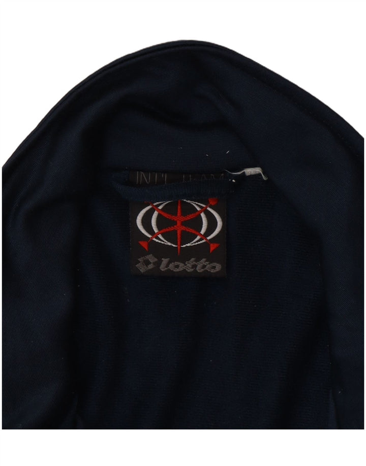 Giacca da ginnastica grafica da uomo Lotto, grande, color block blu navy