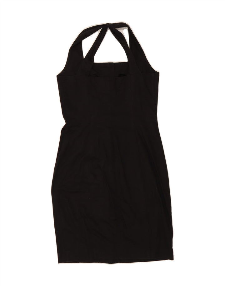 MAX & CO. Womens Halter Bodycon Dress UK 14 Medium  Black Cotton Vintage Max & Co. and Second-Hand Max & Co. from Messina Hembry 