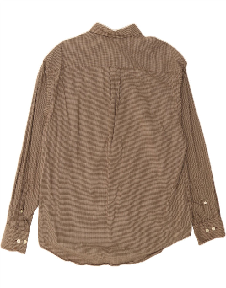 NAUTICA Mens Shirt Large Brown Check Cotton Vintage Nautica and Second-Hand Nautica from Messina Hembry 