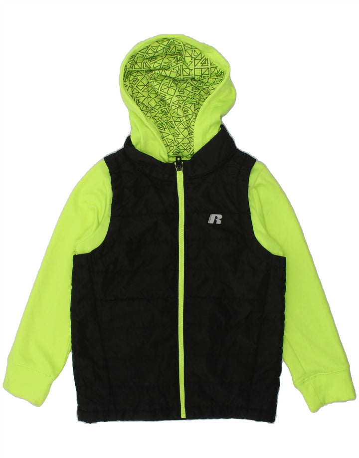 RUSSELL ATHLETIC Boys Hooded Tracksuit Top Jacket 4-5 Years XS Green | Vintage Russell Athletic | Thrift | Second-Hand Russell Athletic | Used Clothing | Messina Hembry 