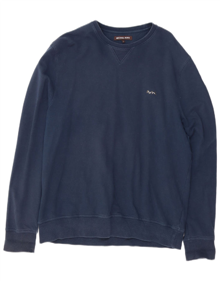 MICHAEL KORS Felpa da uomo Maglione XL Blu navy in cotone