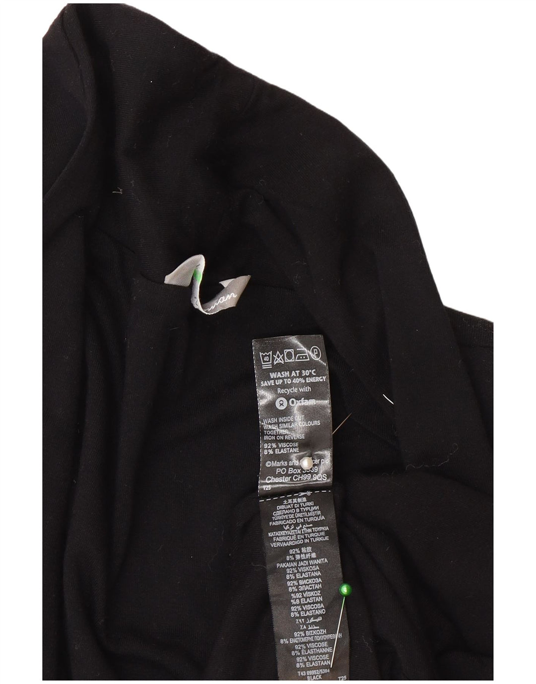 Maglione cardigan con maniche a 3/4 corto da donna Marks & Spencer UK 12 medio nero