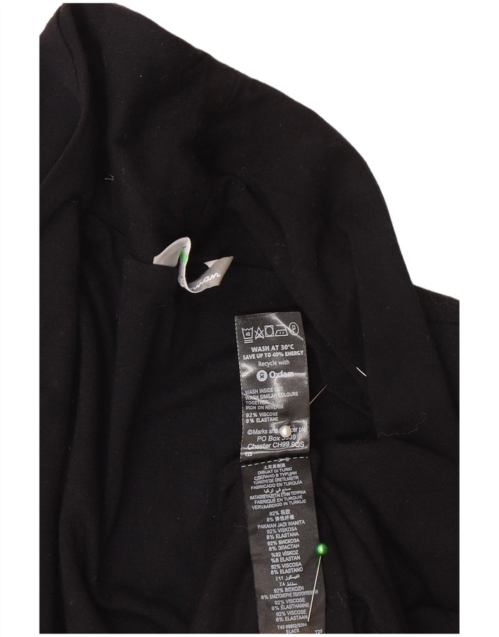 Maglione cardigan con maniche a 3/4 corto da donna Marks & Spencer UK 12 medio nero