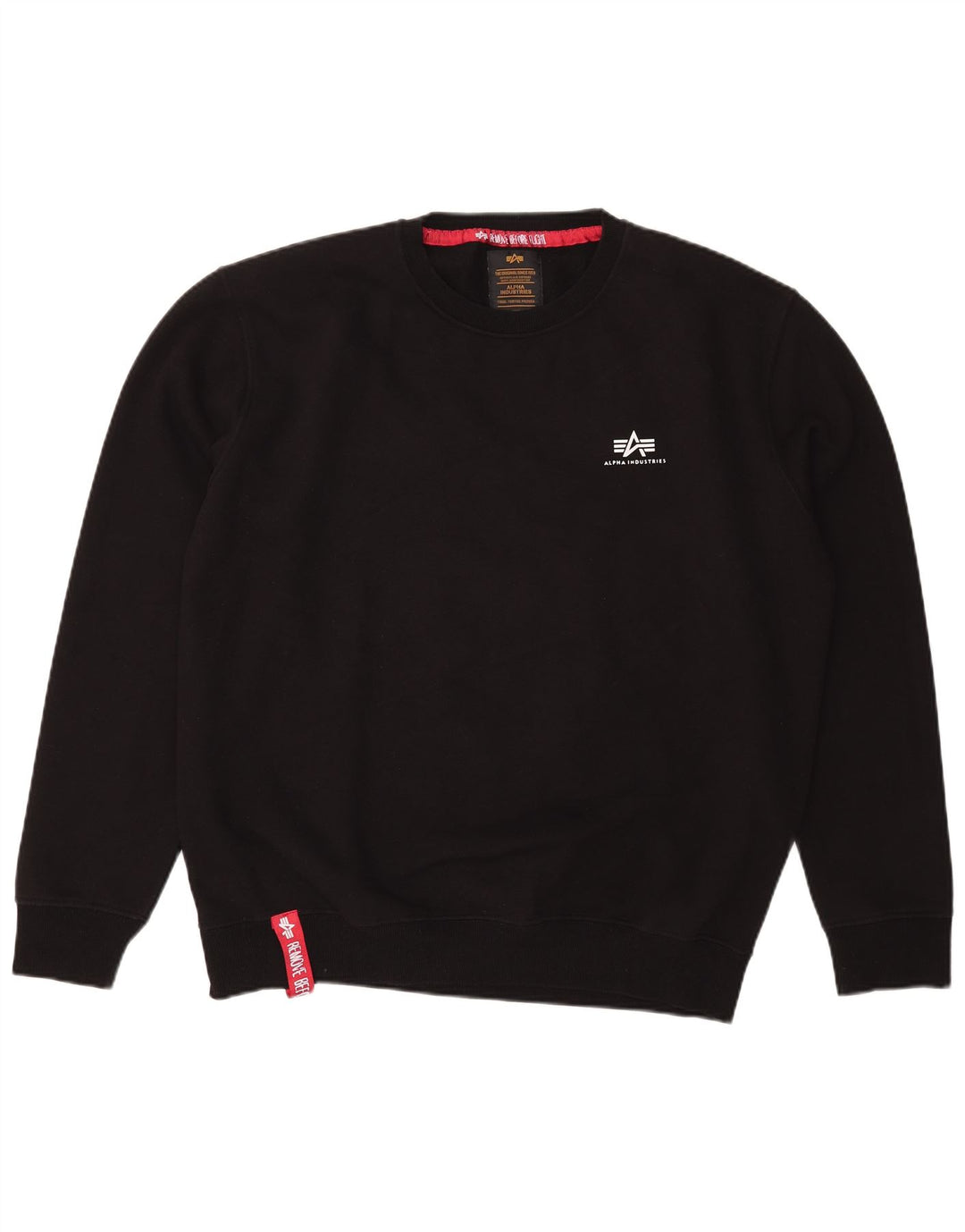 Felpa da uomo Alpha Industries 2XL in cotone nero