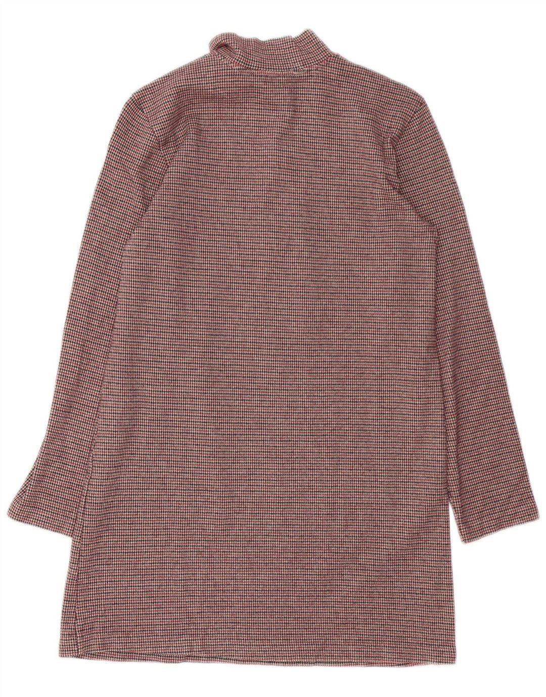 Abito a trapezio a maniche lunghe da donna Zara UK 12 pied de poule marrone medio