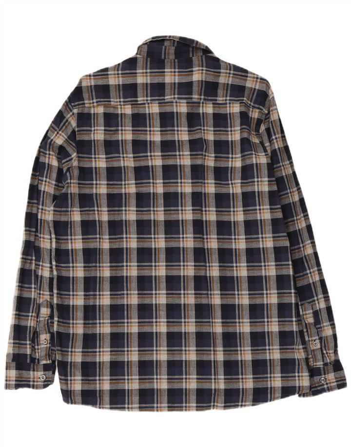 Camicia da uomo in flanella dal taglio classico French Connection, grande motivo a quadri blu navy