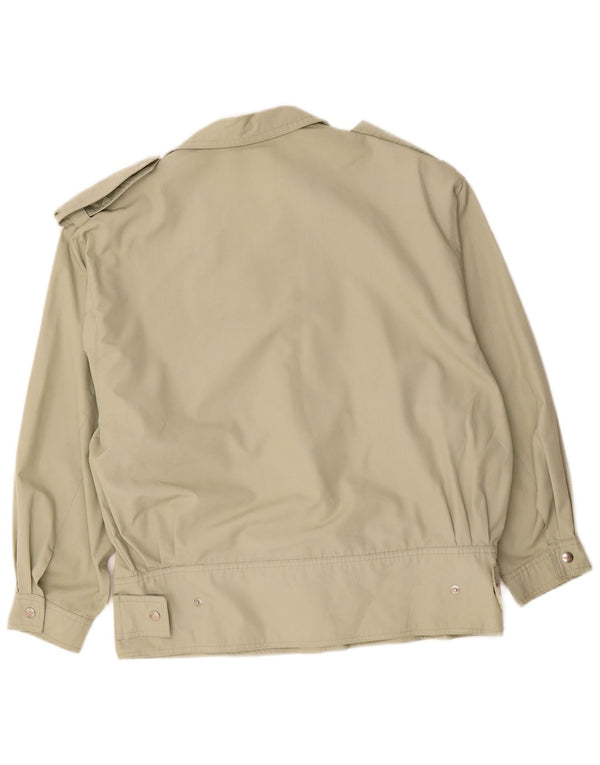 Giubbotto bomber militare vintage da donna UK 20 2XL Cachi