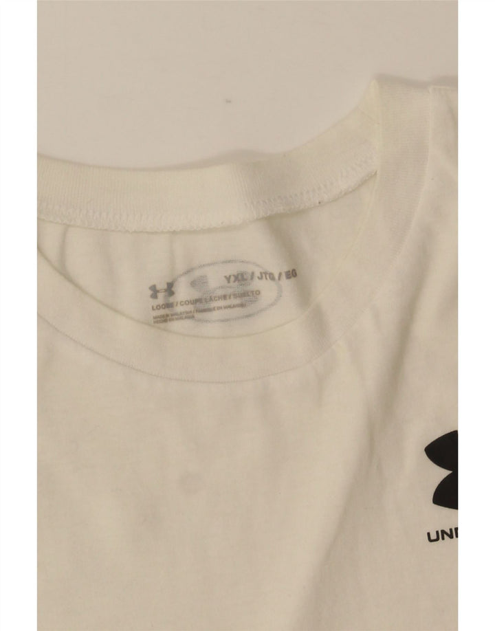 Maglietta da ragazzo UNDER ARMOUR 13-14 anni XL Bianca