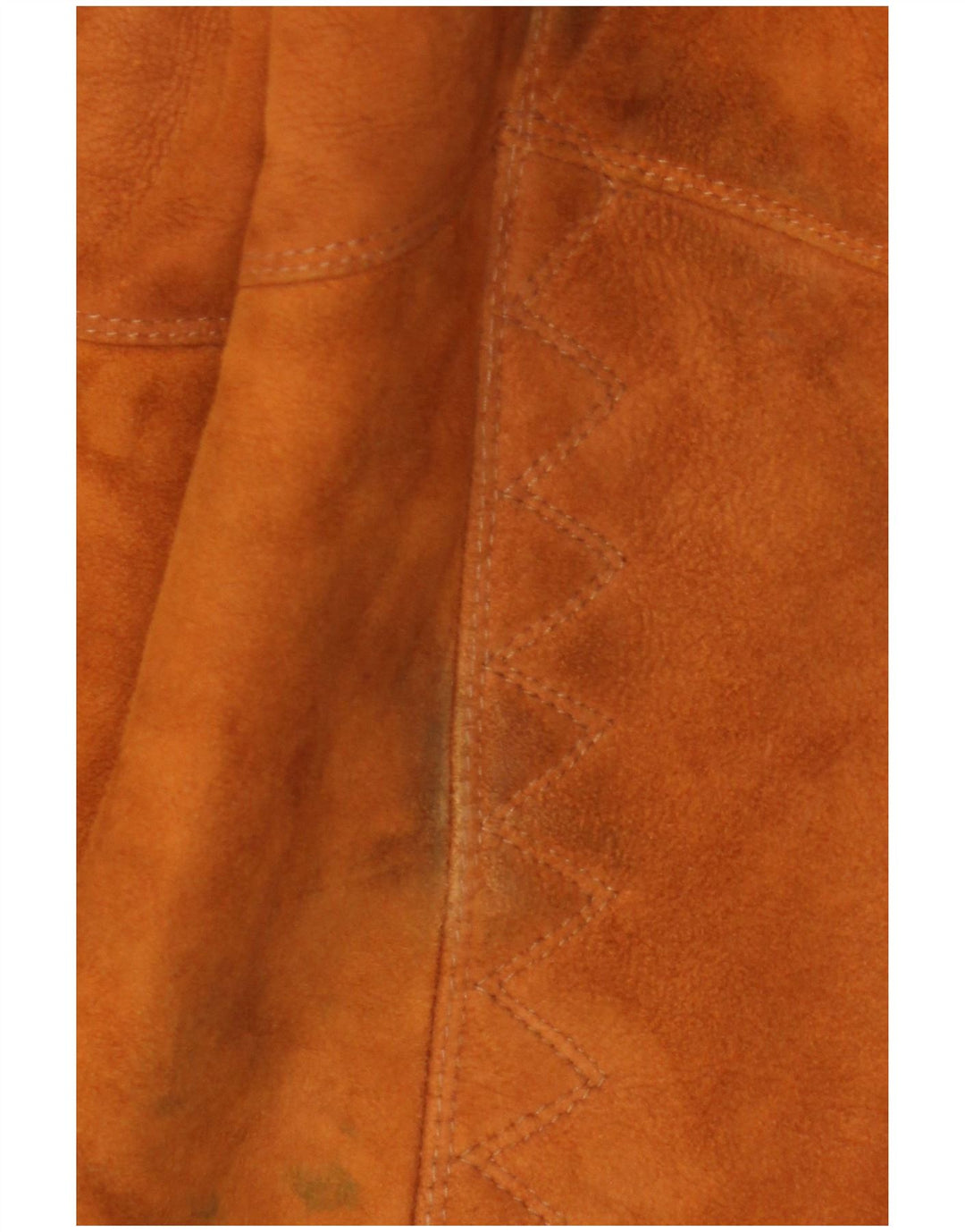 Cappotto in shearling vintage da donna dal taglio ampio IT 48 XL in pelle marrone
