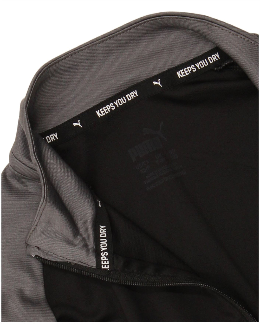 Top della tuta da ginnastica PUMA da bambino con grafica 7-8 anni, color block nero