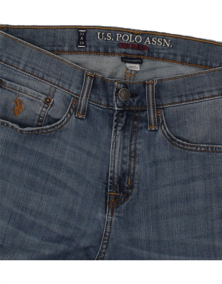 VINTAGE Mens Slim Jeans W32 L30 Blue Cotton Vintage Vintage and Second-Hand Vintage from Messina Hembry 