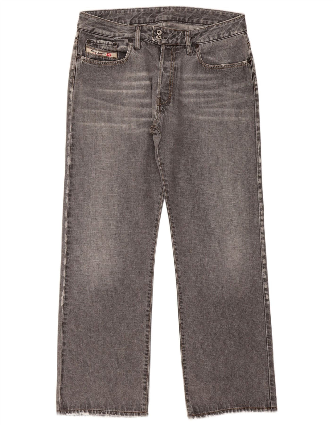 Jeans dritti da donna Diesel W34 L31 cotone grigio