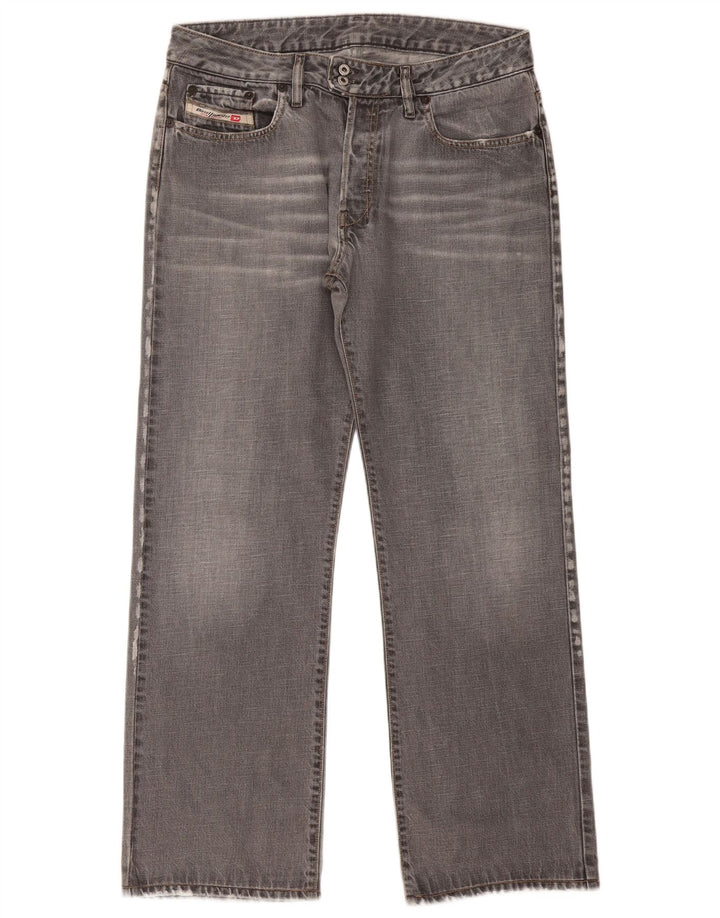 Jeans dritti da donna Diesel W34 L31 cotone grigio