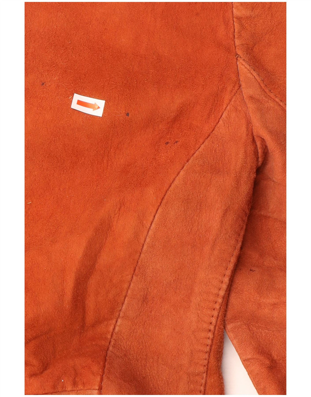 Giacca vintage in pelle scamosciata da donna IT 38 XS arancione