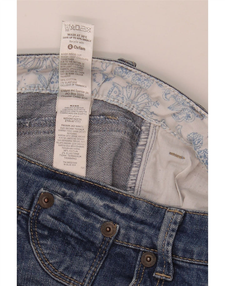 Pantaloncini di jeans da uomo Marks & Spencer UK 12 medi W32 cotone blu