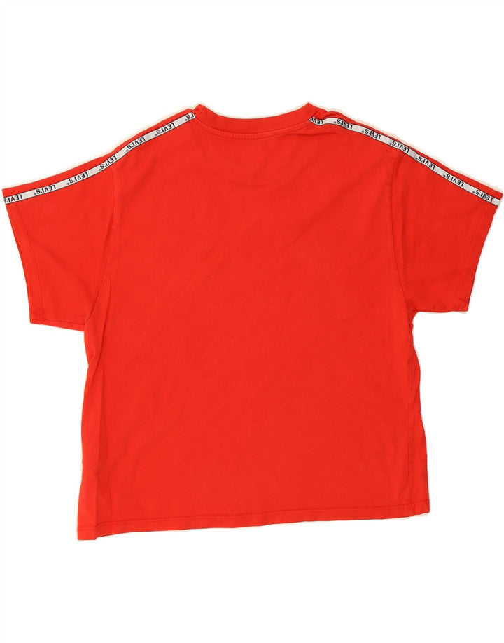 LEVI'S Womens Oversized Graphic T-Shirt Top UK 10 Small Red Cotton Vintage Levi's and Second-Hand Levi's from Messina Hembry 