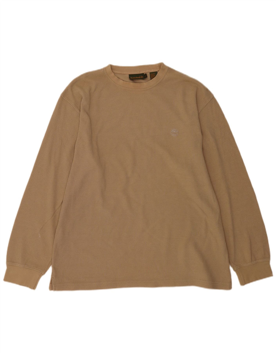Timberland Top da uomo a manica lunga grande in cotone marrone