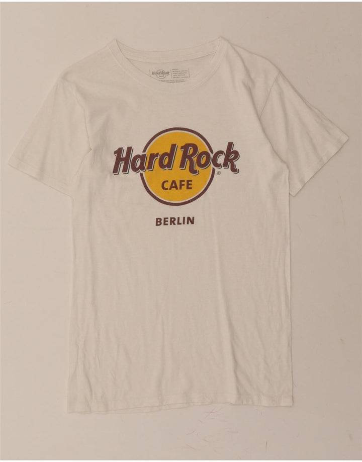 HARD ROCK CAFE Mens Berlin Graphic T-Shirt Top Small White Cotton Vintage Hard Rock Cafe and Second-Hand Hard Rock Cafe from Messina Hembry 