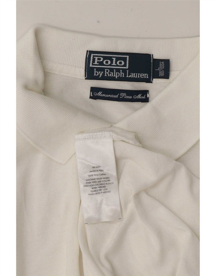 Polo Ralph Lauren Camicia da uomo grande in cotone bianco