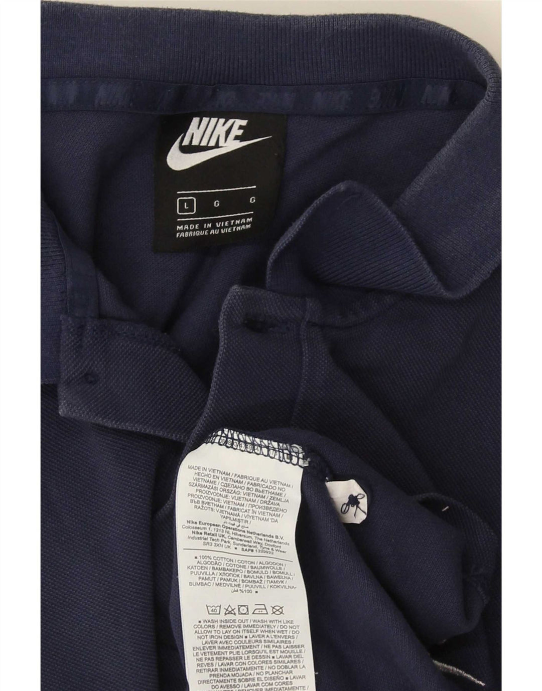 Polo Nike da uomo grande in cotone blu navy